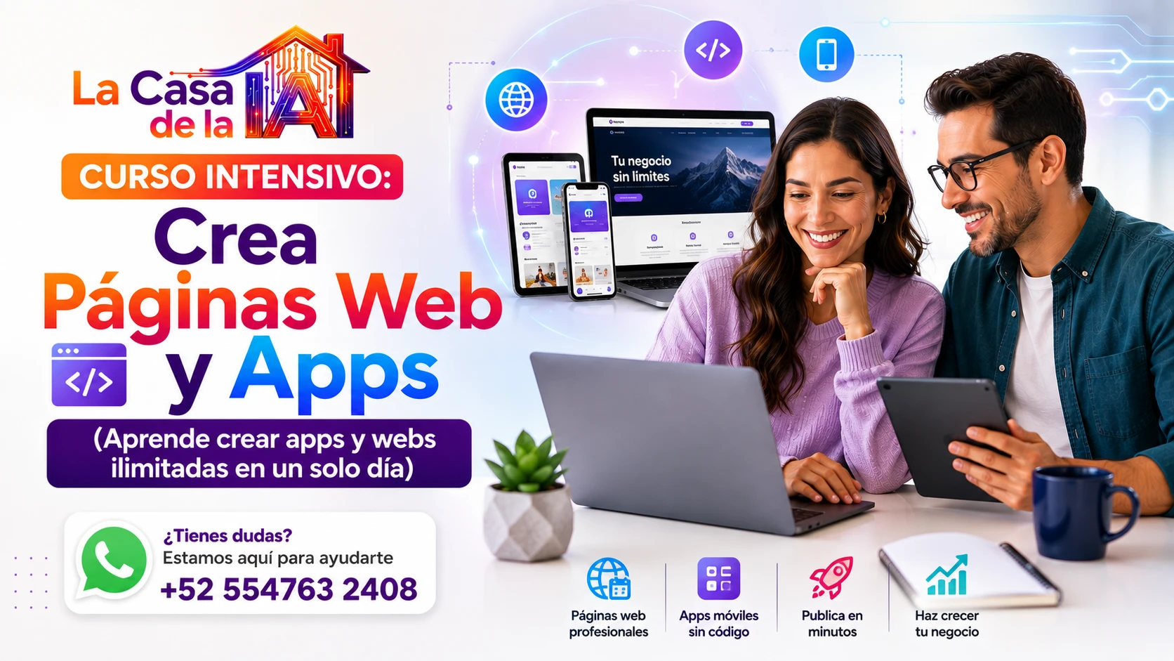 Crea Páginas Web y Apps sin Código
